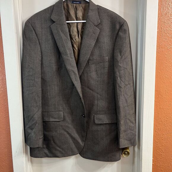 Ralph Lauren Jacket Brown 100% Wool Blazer Sport Coat Jacket 46R RN90736 CA01129 - Picture 1 of 11